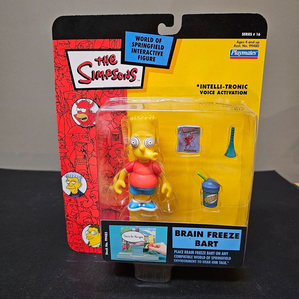 Brain Freeze Bart World of Springfield Simpsons Intelli-tronic Figure 2004 NIP